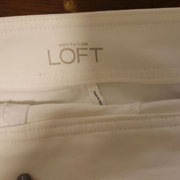 Ann taylor loft white denim skirt - Picture 4 of 5